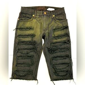 New Men’s Robin’s Jean Shorts Size 30 Destroyed Style